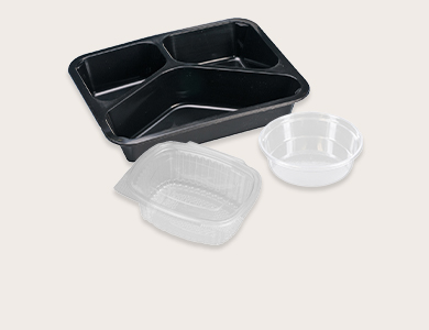 Kunststof maaltijdverpakkingen