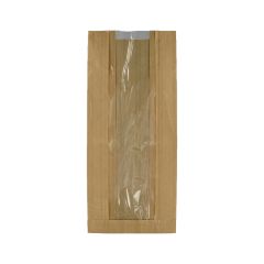 Bruin kraft zakken met venster 16/5x36cm