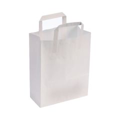 Papieren draagtassen platte handgreep 22x11x28cm