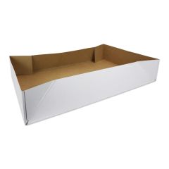 Kartonnen deksel 599x398x108mm - Wit / Bruin