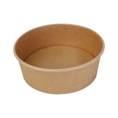 Kartonnen bruinkraft bakje Ø150x128x60mm - 750ml