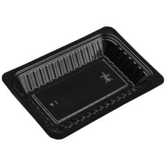 PS schalen nr. V2 190x120x20mm -ZWART-