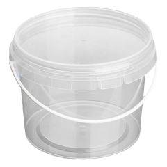 PP spuitgiet potten + deksel 131mm 1000cc + handgreep