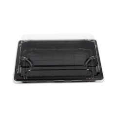 PS sushitray zwart + deksels HP05 185x130x20mm
