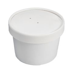 Kartonnen soepbeker + ventiel deksel Ø 98,6x98mm 473cc 16oz