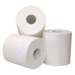 Papieren midi poetsrollen 190mm x 270mtr + spiraal kern 70mm