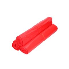 HDPE zakken vlak op rol 70x110cm -ROOD-