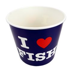 Vis Bucket-Bedrukt I love Fish-168x139x123mm-64oz