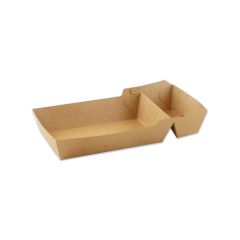 Kraft snackbakje A9+1 / A22  -ongecoat-  120x70x35mm