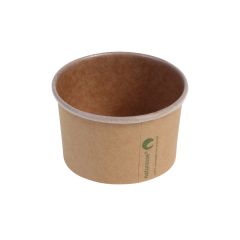 Kraft/PLA foodcontainer Ø75mm x 45mm 3oz/90ml