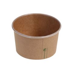 Kraft/PLA foodcontainer Ø105mm x 61mm 12oz/360ml