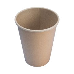 Bruin gerecycled drinkbekers 300cc 12oz -FSC- Bruin/Wit