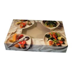 Duplex cateringdozen middel 460x310x80mm -Quattro Bianco-