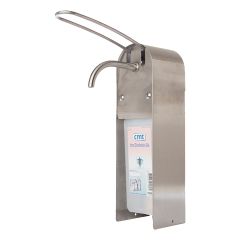 RVS zeepdispenser open 335x92x90mm 1 liter