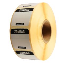 Papieren label verwijderbaar FoodSecure® 25x25mm -zondag-