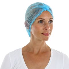 PP nonwoven haarnetjes clip cap 58cm -BLAUW-